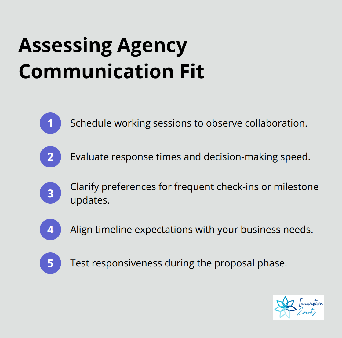 Compact checklist to evaluate an agency’s communication and collaboration style - top brand strategy companies